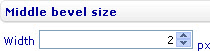 Style sheet - Radial gauge chart - Graph area - Graph frame - Middle bevel size