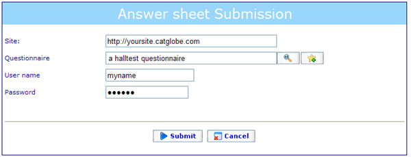 Answer sheet submission