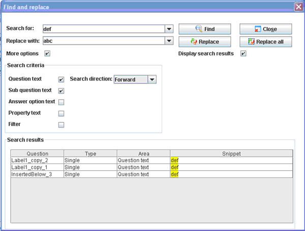 Questionnaire editor 6