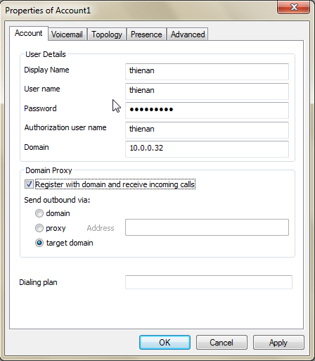 create SIP account3